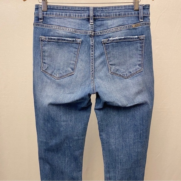 KanCan 11 (29) Skinny Jeans Mid Rise Stretch Distressed Womens Raw Hem SP1342-1 - Picture 5 of 12